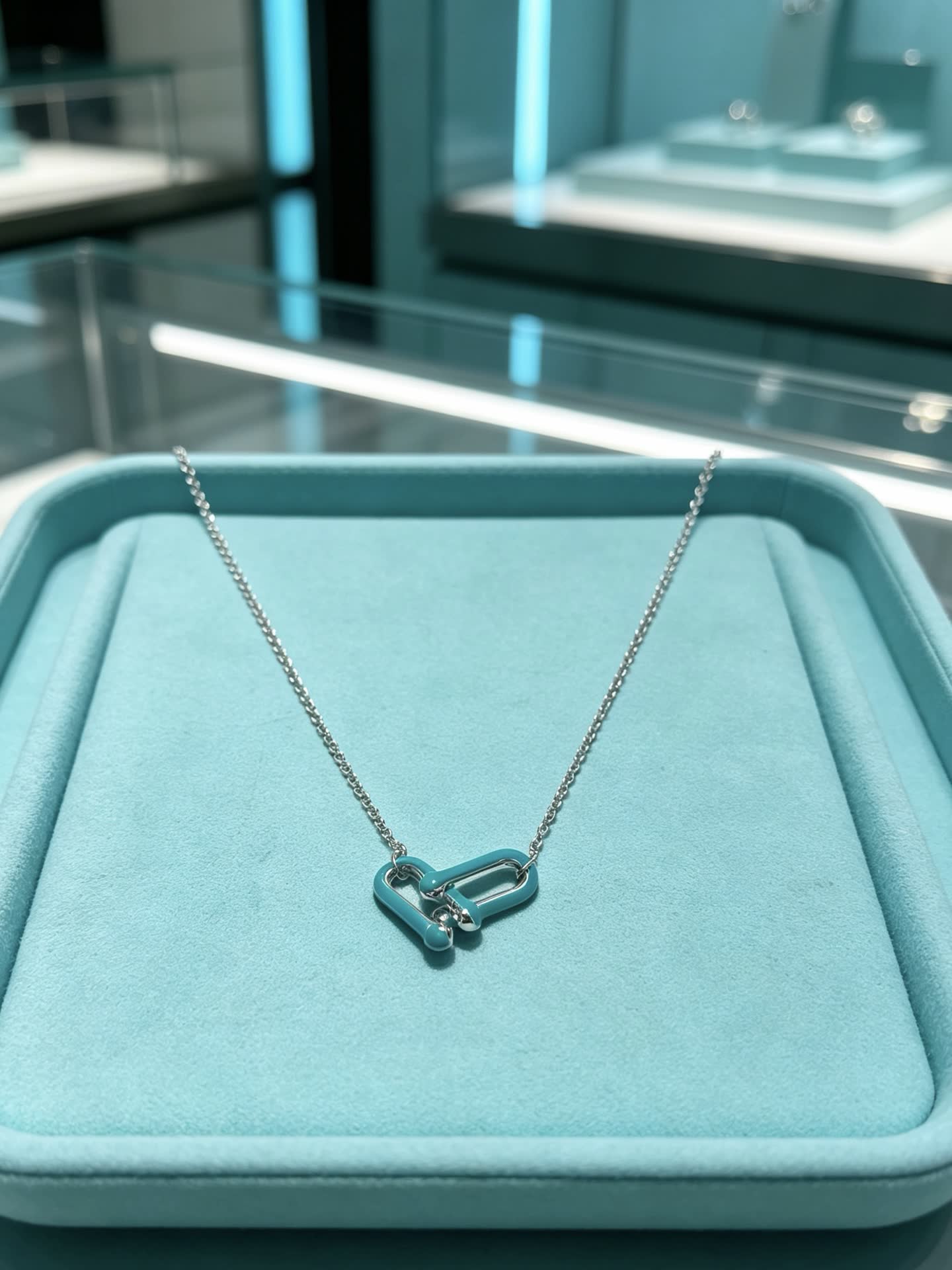 Tiffany & Co. Sterling Silver Padlock Necklace